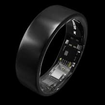 Ultrahuman Ring Air titanium smart ring in dark finish